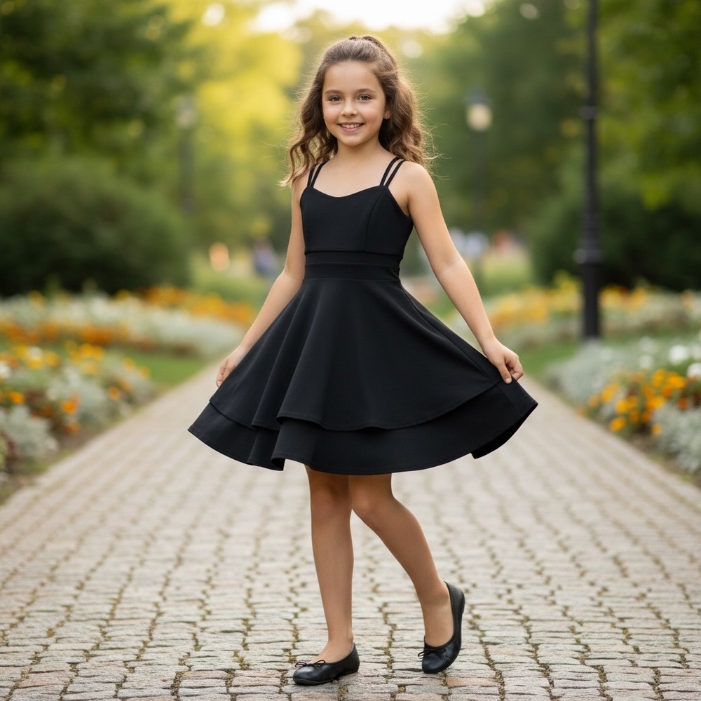 Emerald Sundae Black Formal Kids Dress